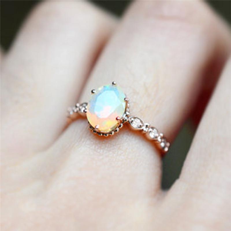 Rainbow Magic Opal Ring - Floral Fawna