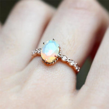 Rainbow Magic Opal Ring - Floral Fawna