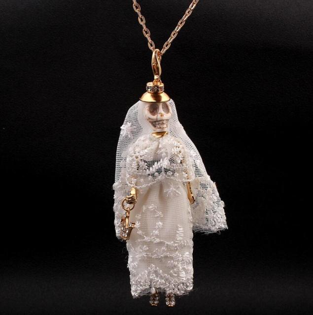 Corpse Bride Necklace - Floral Fawna