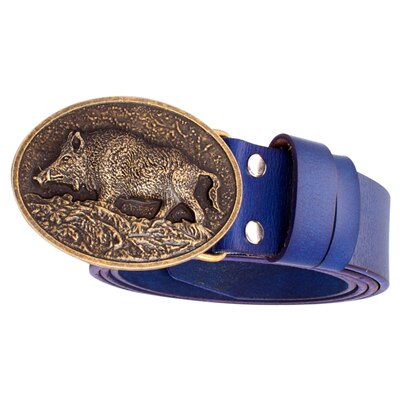 Leather Wild Boar Belt - Floral Fawna