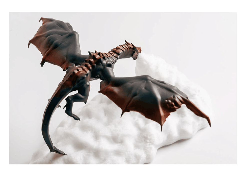 3D Dragon Night Light - Floral Fawna