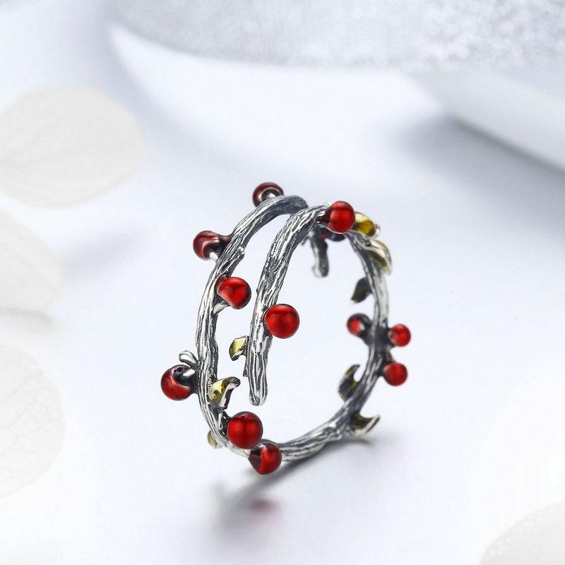 Autumn Leaves Sterling Silver Wrap Ring - Floral Fawna