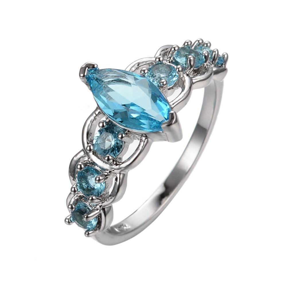 Blue Royalty Crystal Ring - Floral Fawna