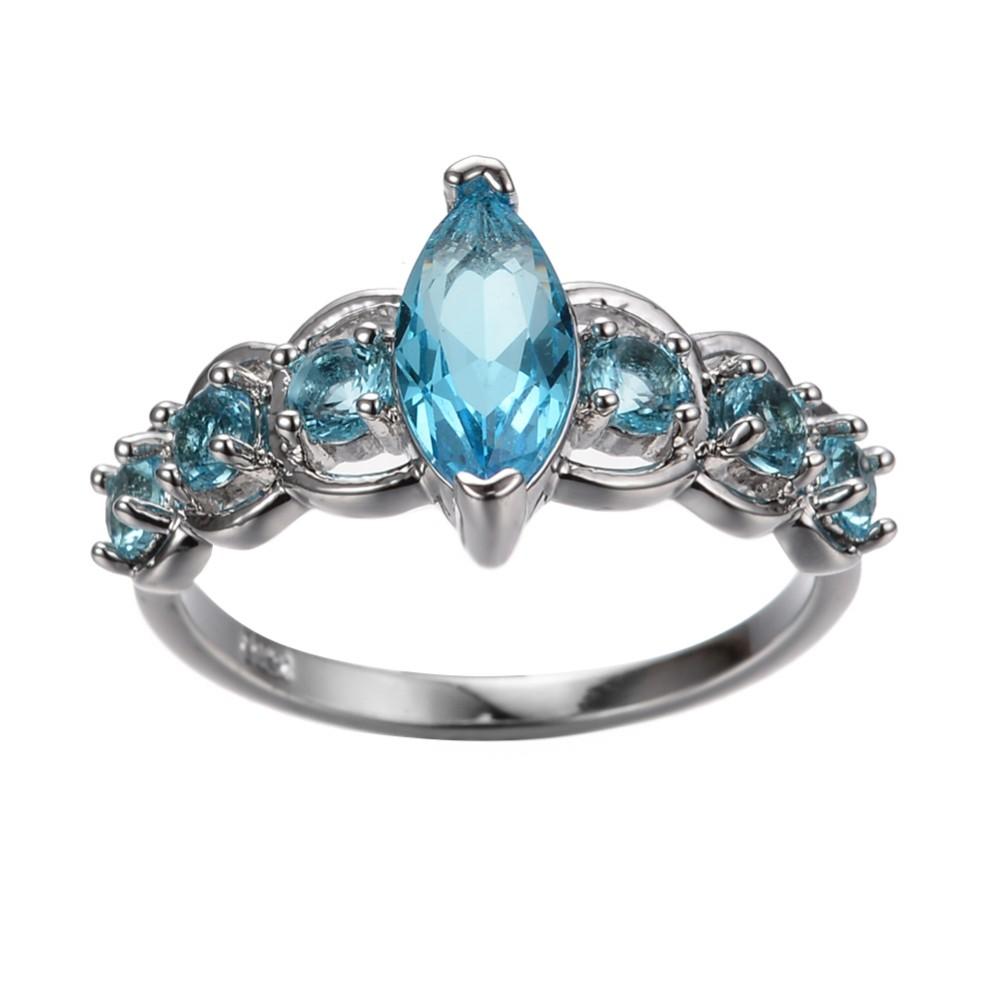 Blue Royalty Crystal Ring - Floral Fawna