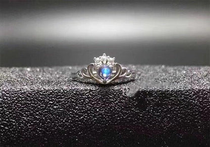 Blue Royalty Moonstone Ring Set - Floral Fawna