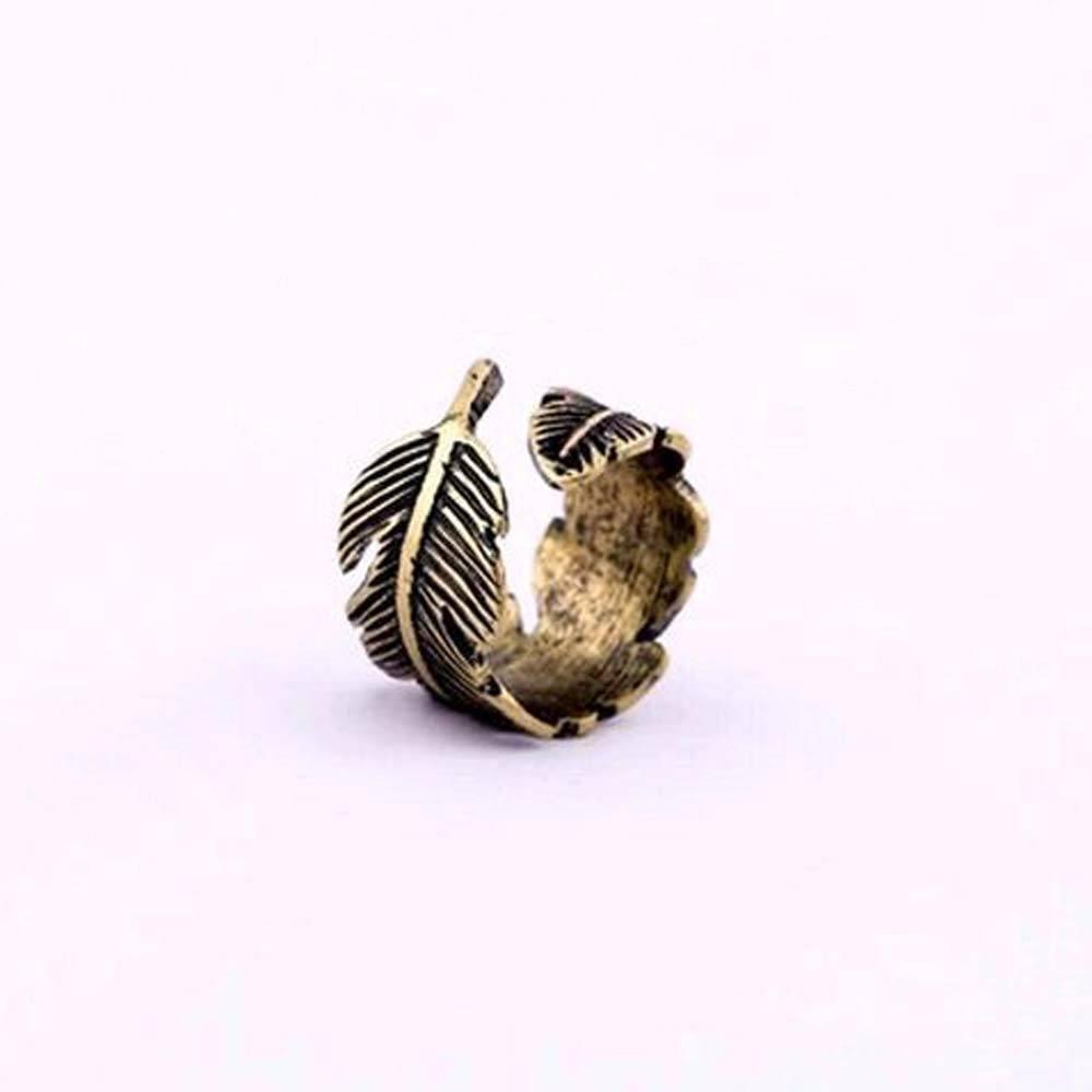 Bohemian Style Feather Wrap Ring - Floral Fawna