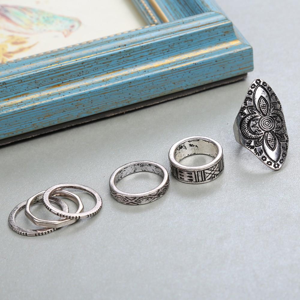 Boho Chic Ring Set - Floral Fawna