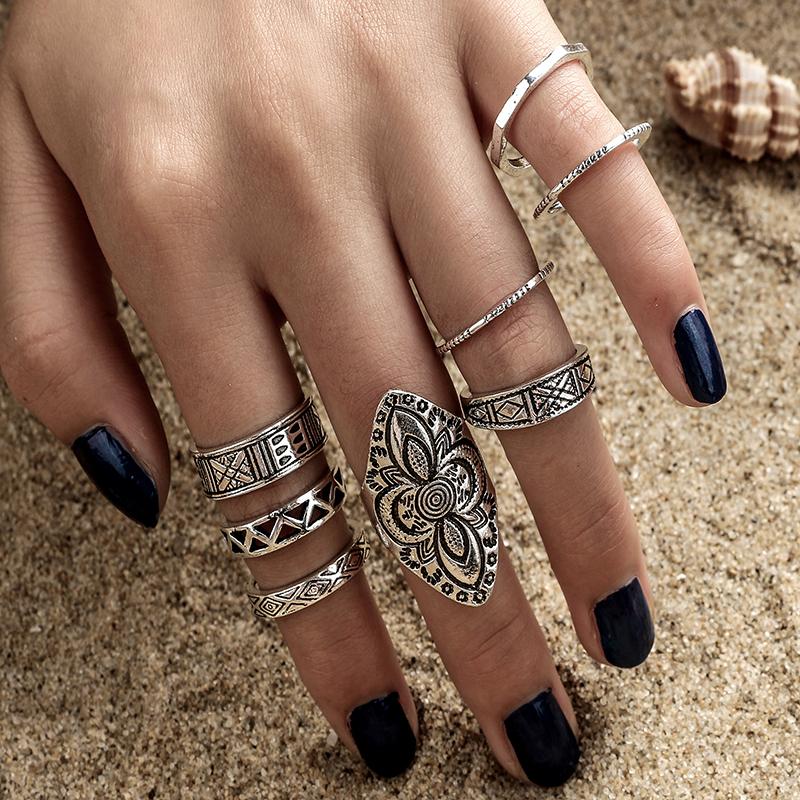 Boho Chic Ring Set - Floral Fawna