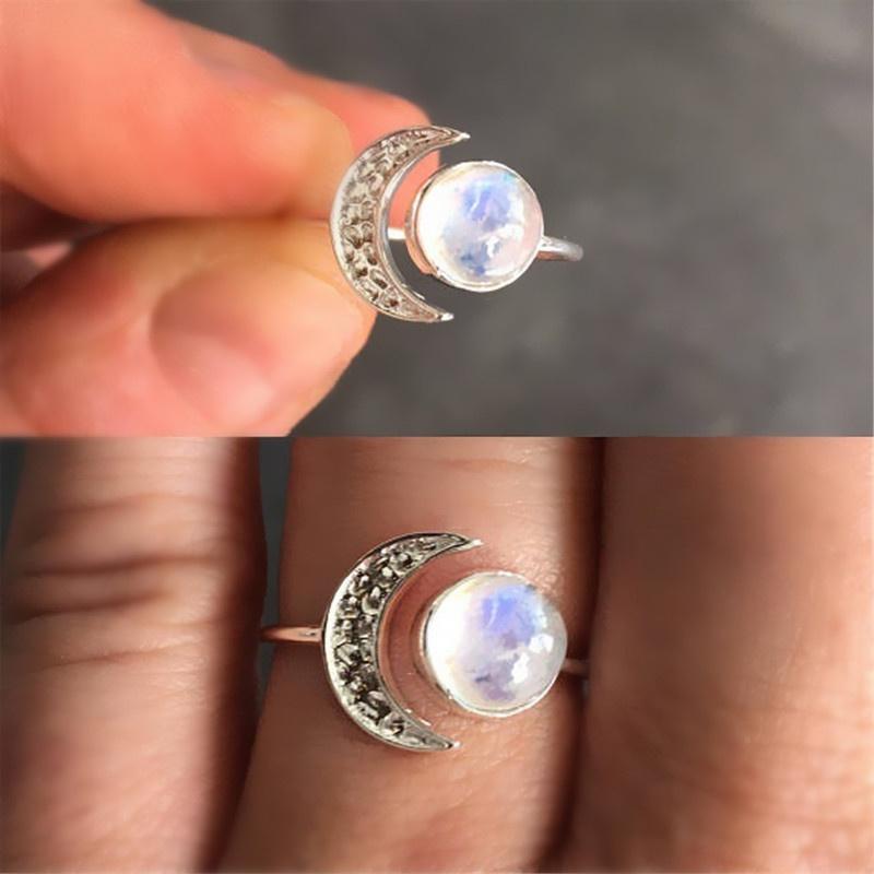 Celestial Moonstone Princess Ring - Floral Fawna