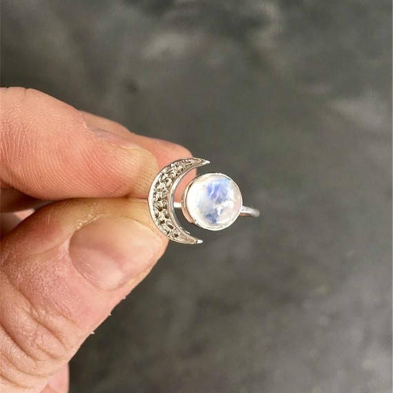 Celestial Moonstone Princess Ring - Floral Fawna