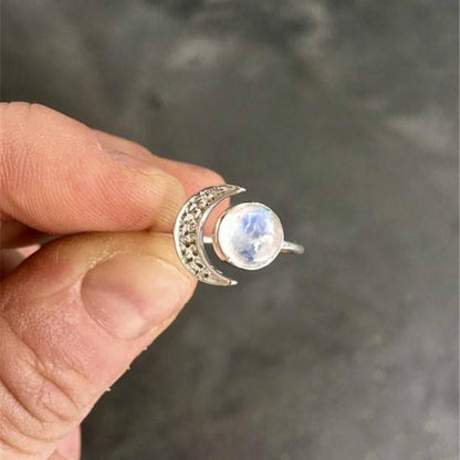 Celestial Moonstone Princess Ring - Floral Fawna