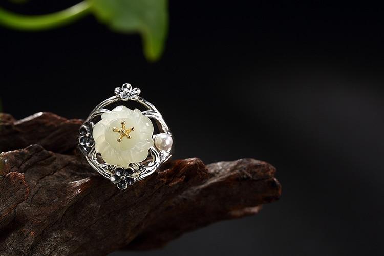 Cherry Blossom Silver Ring - Floral Fawna