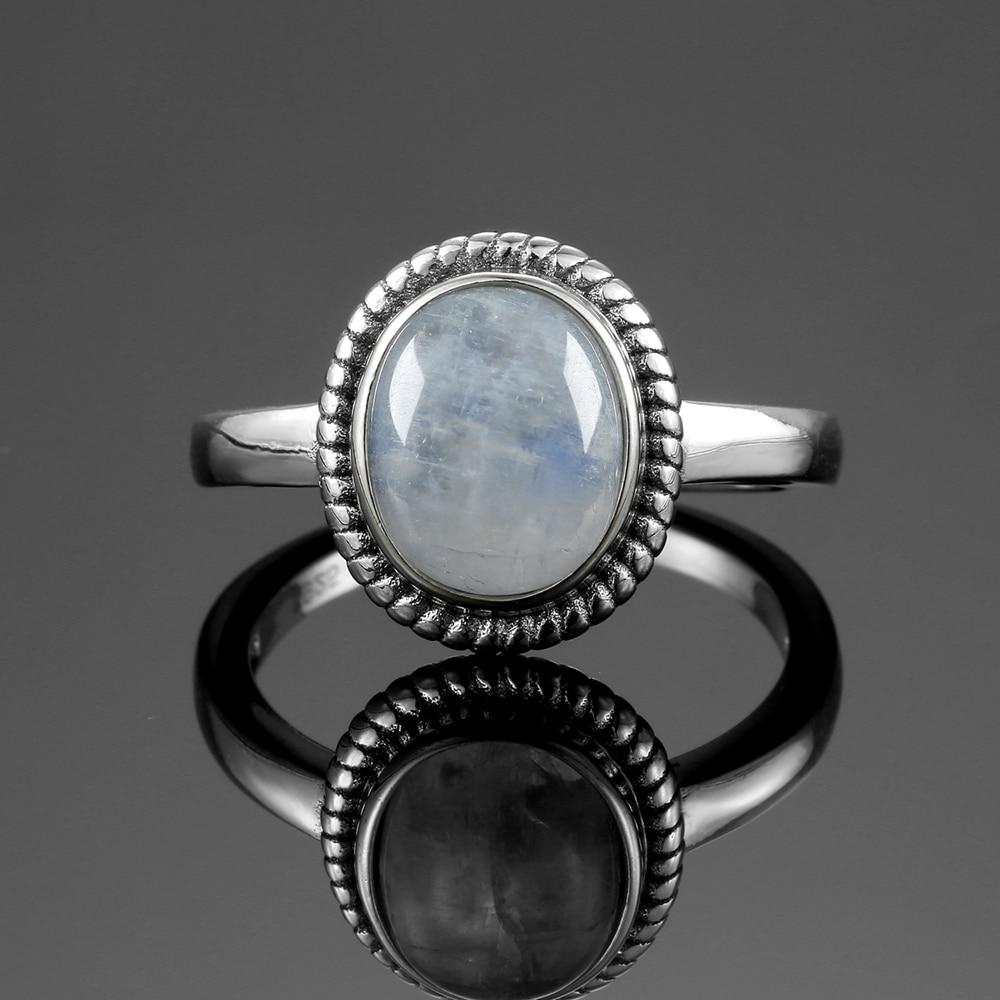 Classic White Moonstone Ring - Floral Fawna