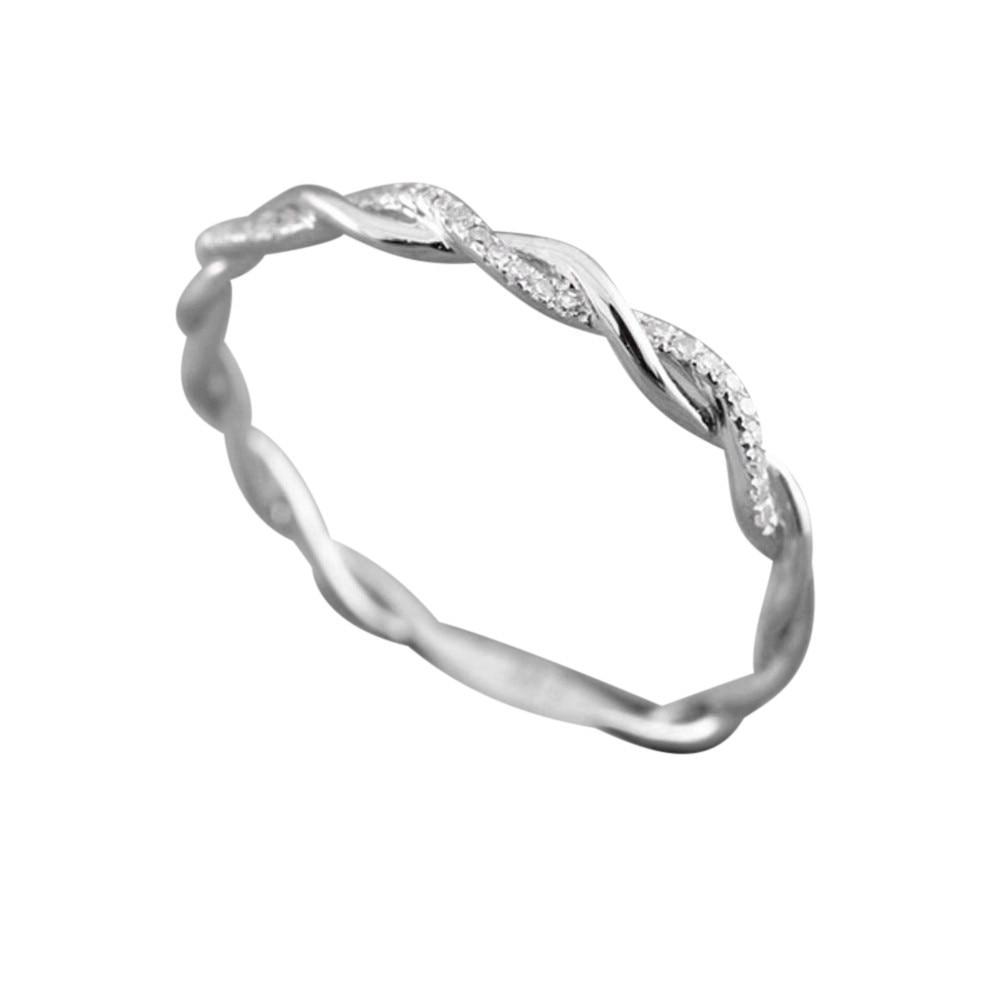 Classical Twist Crystal Ring - Floral Fawna