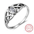 Crystal Celtic Knot Sterling Silver Ring - Floral Fawna