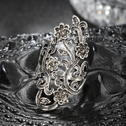 Crystal Flower Vines Ring - Floral Fawna