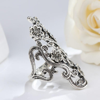 Crystal Flower Vines Ring - Floral Fawna