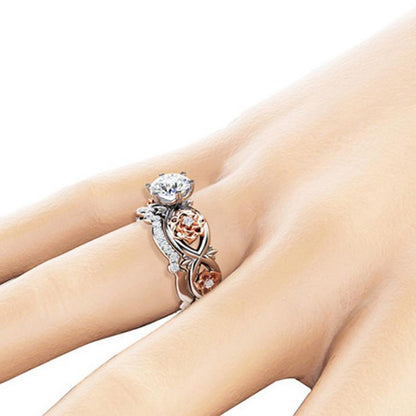 Crystal Rose Ring Set - Floral Fawna