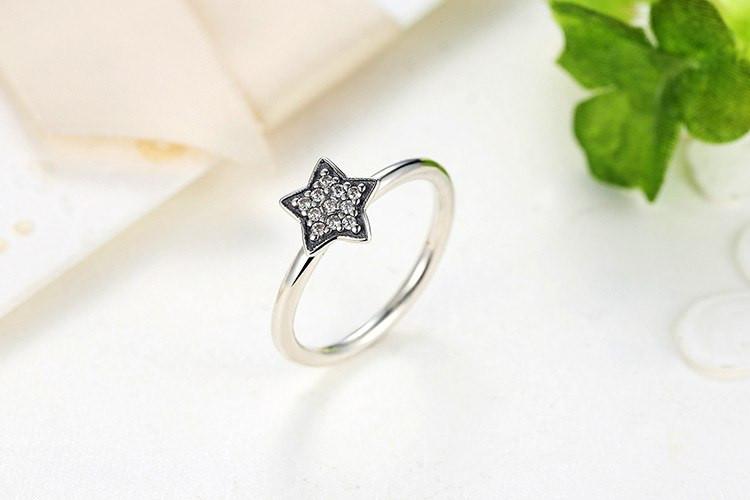 Crystal Star Sterling Silver Ring - Floral Fawna