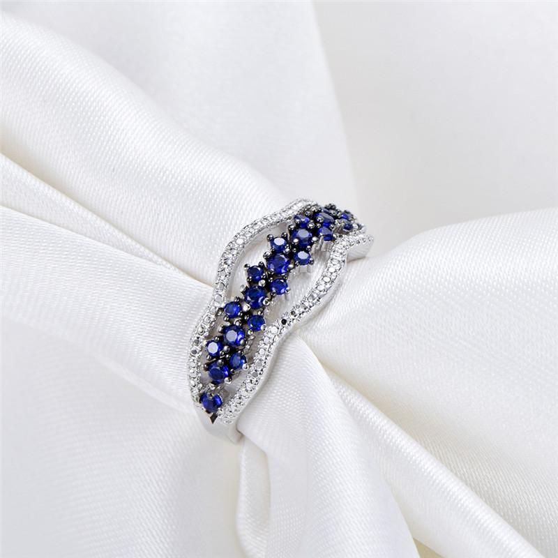 Dark Blue Enchantress Ring - Floral Fawna