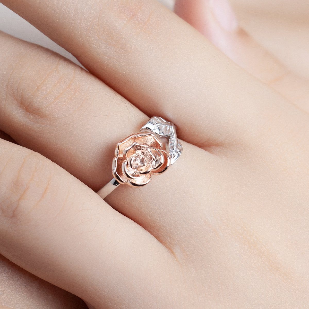 Delicate Rose Wrap Ring - Floral Fawna