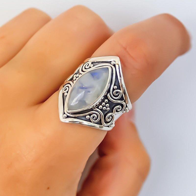 Dragon Warrior Moonstone Ring - Floral Fawna