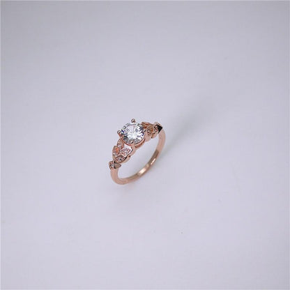 Elegant Crystal Flower Ring - Floral Fawna