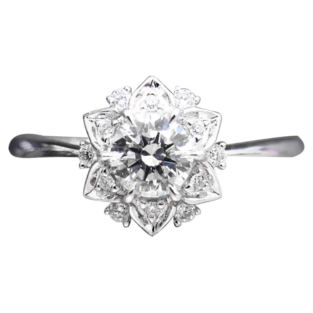 Elegant Rhinestone Flower Ring - Floral Fawna