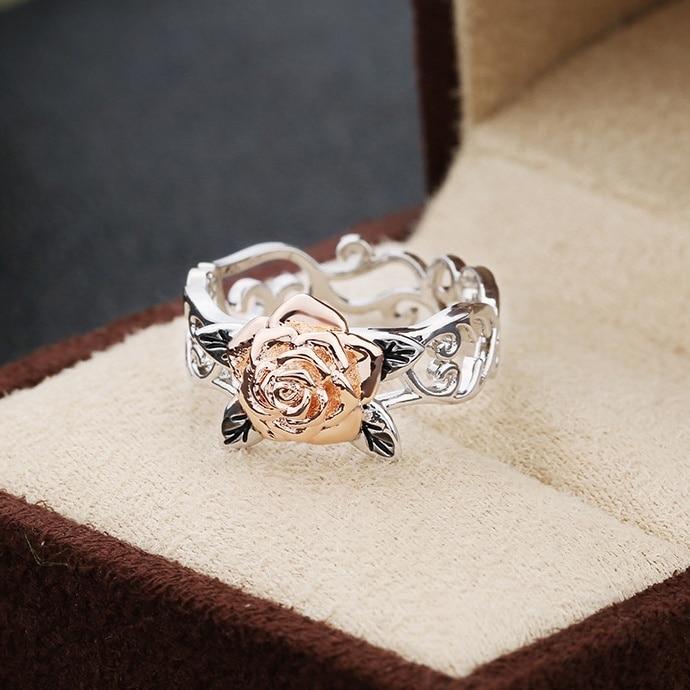 Elegant Rose Flower Ring - Floral Fawna