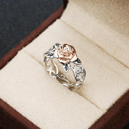 Elegant Rose Flower Ring - Floral Fawna