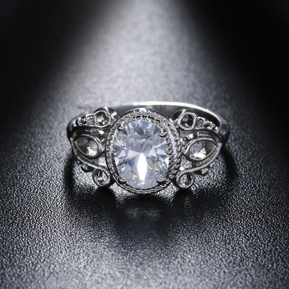 Exquisite Princess Crystal Ring - Floral Fawna