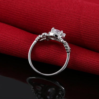 Exquisite Princess Crystal Ring - Floral Fawna