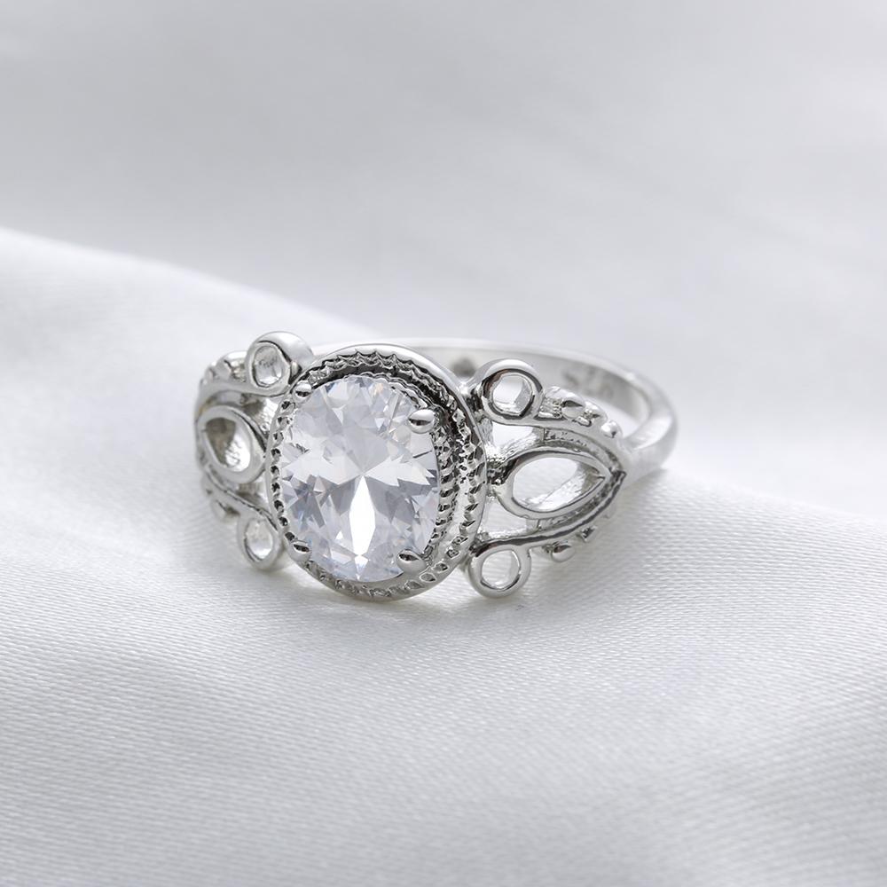 Exquisite Princess Crystal Ring - Floral Fawna