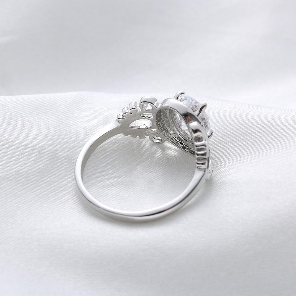 Exquisite Princess Crystal Ring - Floral Fawna