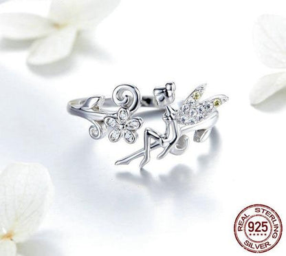 Fairy Princess Silver Ring - Floral Fawna