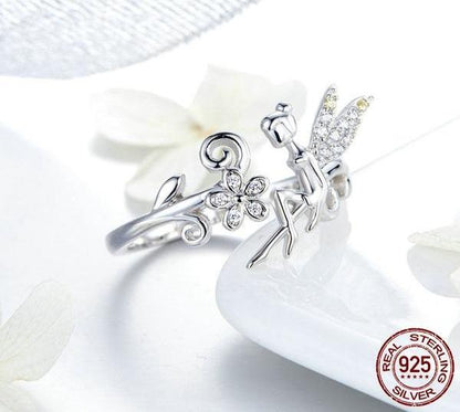 Fairy Princess Silver Ring - Floral Fawna