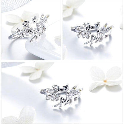 Fairy Princess Silver Ring - Floral Fawna