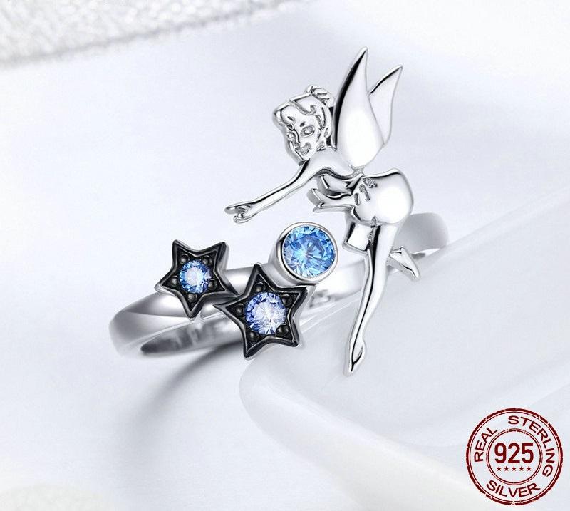 Fairy Star Sterling Silver Ring - Floral Fawna