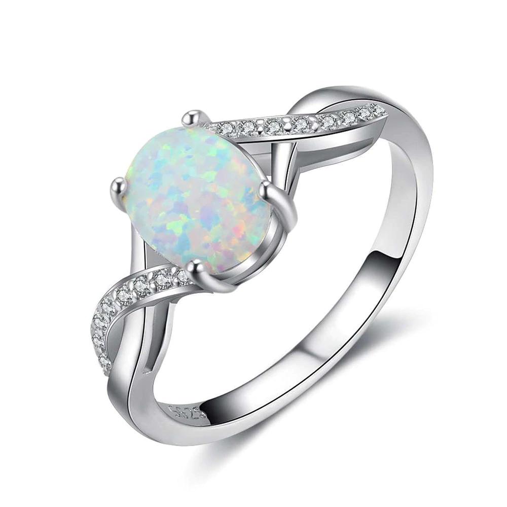 Fire Opal Silver Ring - Floral Fawna