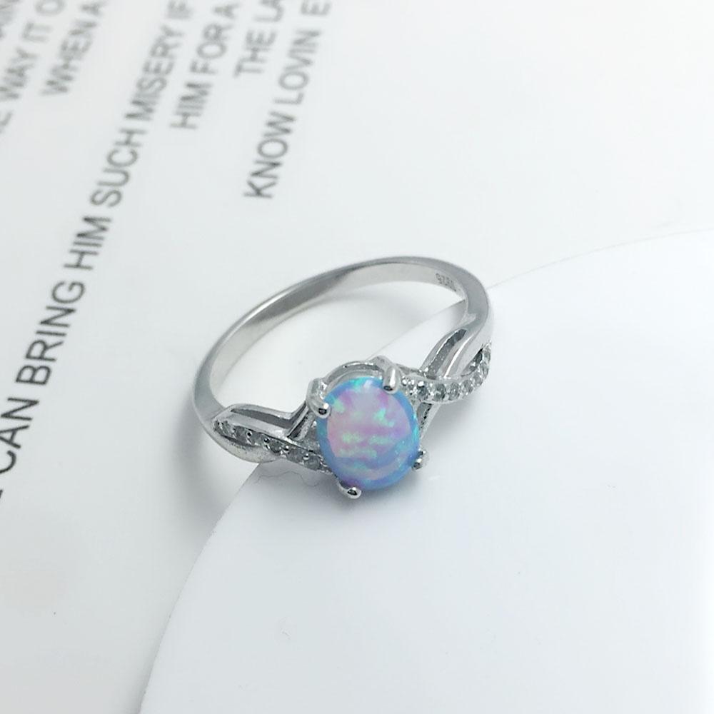 Fire Opal Silver Ring - Floral Fawna