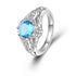 Flower Aquamarine Silver Ring - Floral Fawna