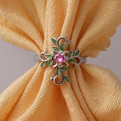 Forest Goddess Cross Ring - Floral Fawna