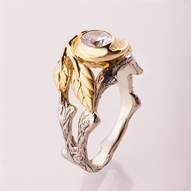Golden Forest Goddess Ring Set - Floral Fawna