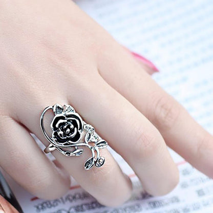 Gothic Style Rose Ring - Floral Fawna