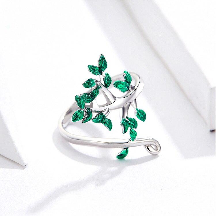 Green Tree Of Life Silver Ring - Floral Fawna