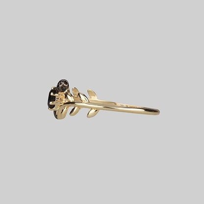 Laurel Wreath Crystal Ring - Floral Fawna