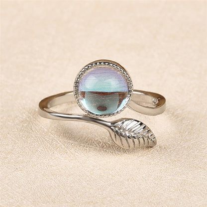 Leaf Moonstone Wrap Ring - Floral Fawna