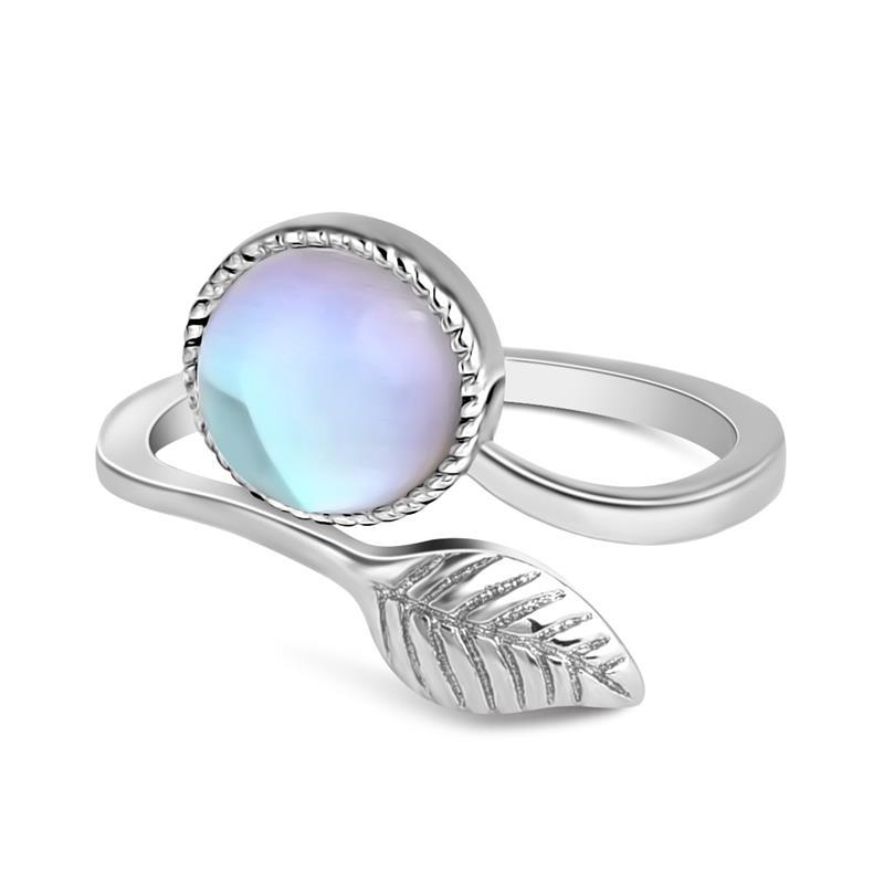 Leaf Moonstone Wrap Ring - Floral Fawna