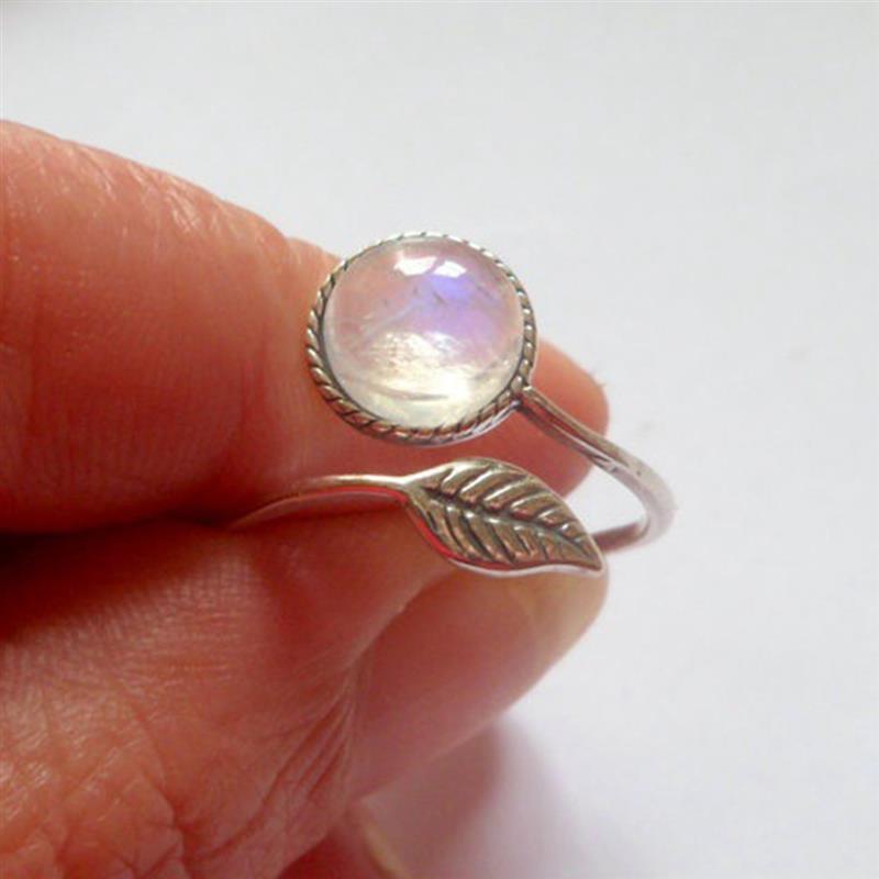 Leaf Moonstone Wrap Ring - Floral Fawna