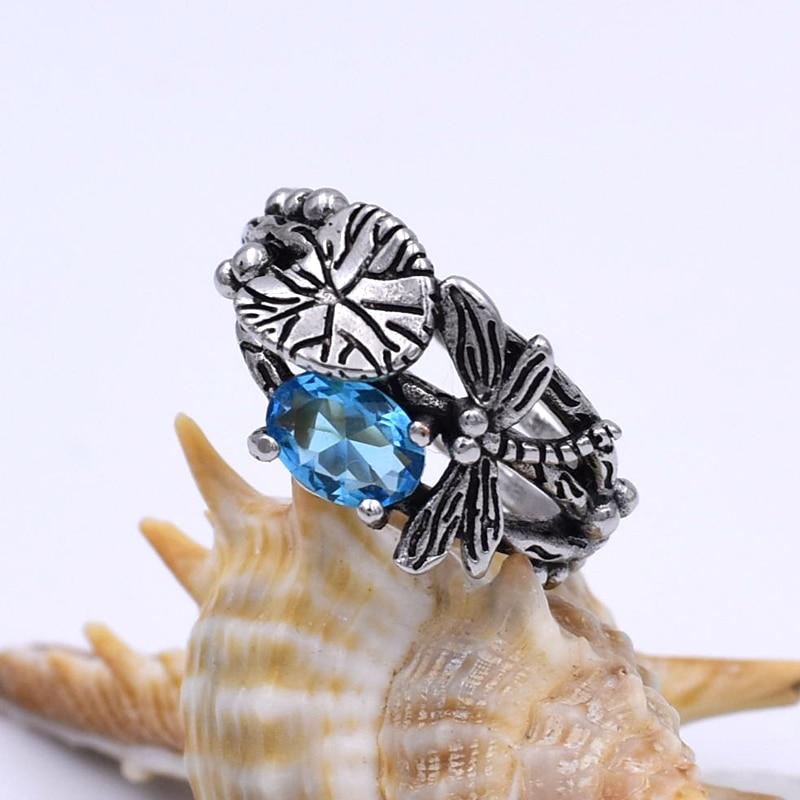 Lotus Leaf Dragonfly Ring - Floral Fawna